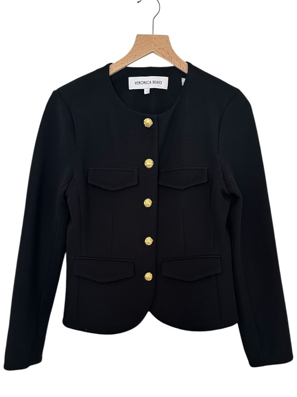 Veronica Beard Kensington Knit Jacket In Black Size S - Picture 4 of 15